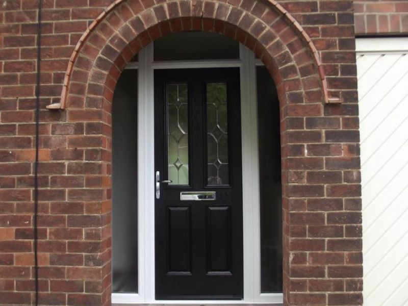 Composite door with side screens and top lights: Swipe To View More Images