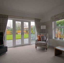 Internal view of French doors with side screens: Click Here To View Larger Image