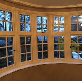 Internal view of a white upvc bay with dummy sashes and astragal bars: Click Here To View Larger Image